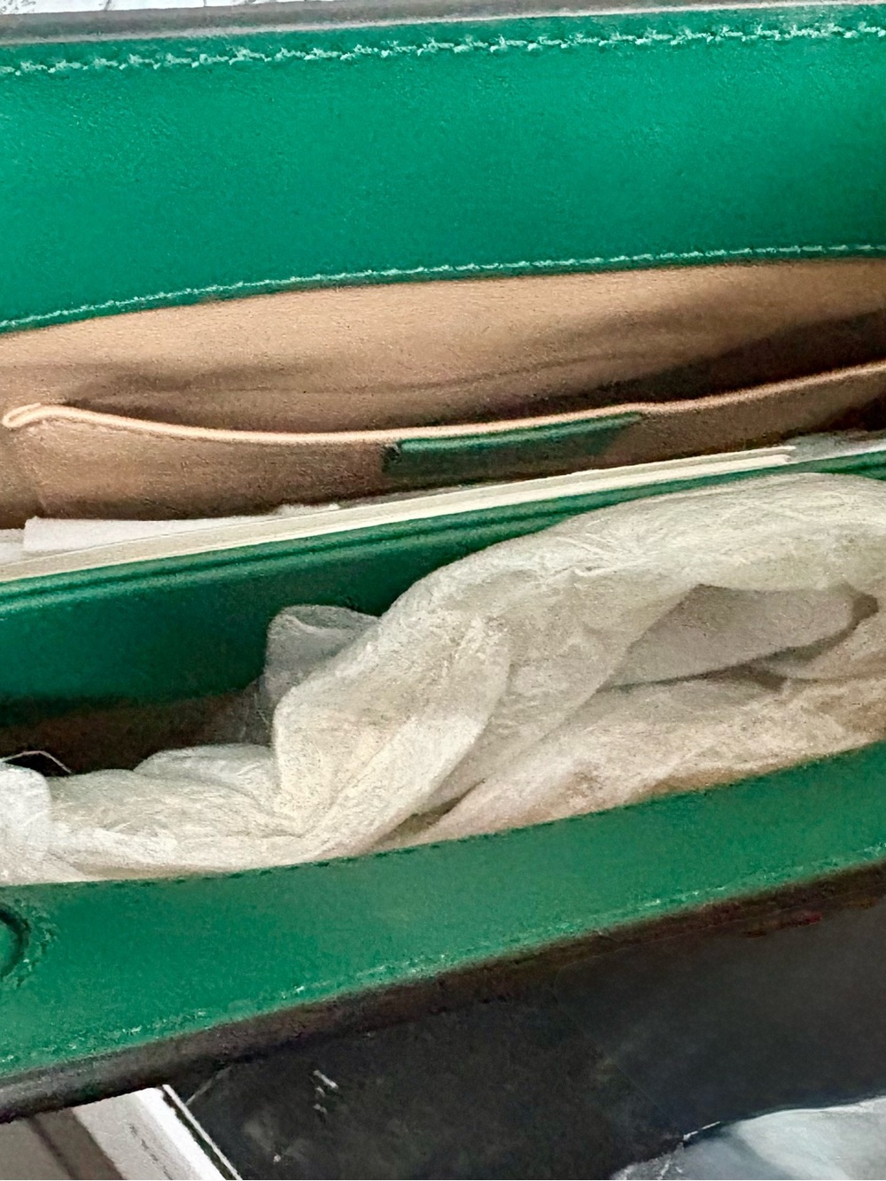 Gucci Ophidia Snakeskin Shoulder Bag in emerald green. - Picture 7 of 9